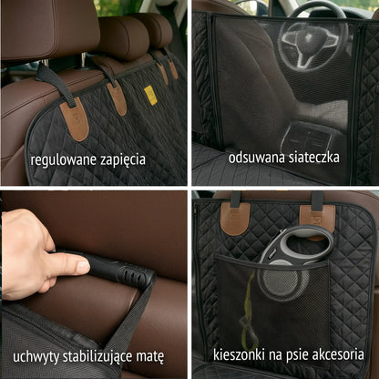 Mata samochodowa z usztywnionym spodem - składana - na całą, 2/3, 1/3 kanapy