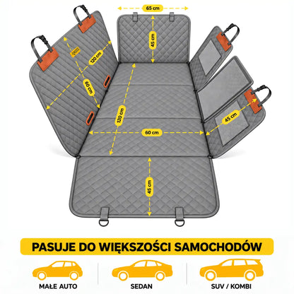 Mata samochodowa z usztywnionym spodem - składana - na całą, 2/3, 1/3 kanapy