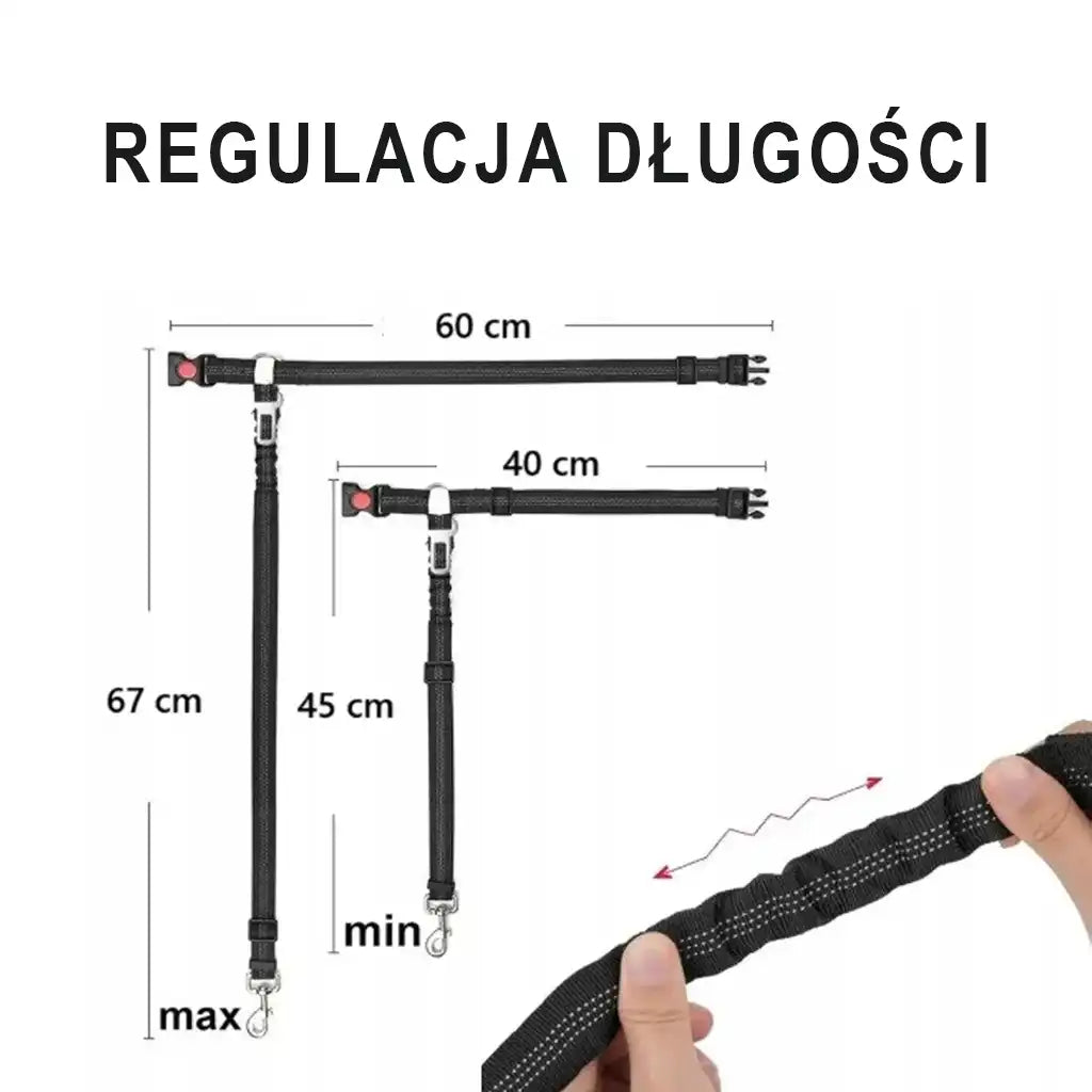 Pas bezpieczeństwa dla psa - 2w1